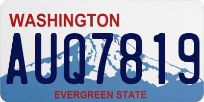 WA license plate AUQ7819