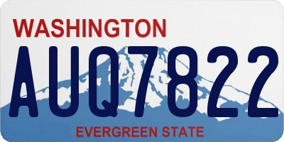 WA license plate AUQ7822