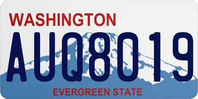 WA license plate AUQ8019