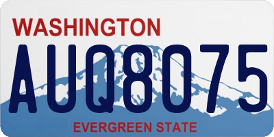 WA license plate AUQ8075