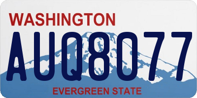 WA license plate AUQ8077