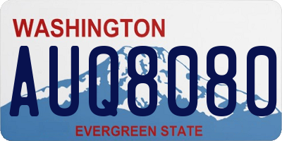 WA license plate AUQ8080