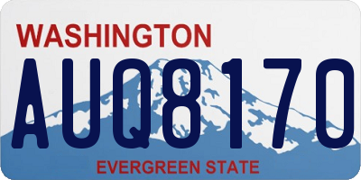 WA license plate AUQ8170