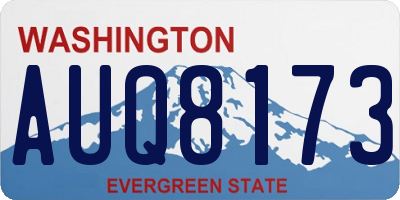 WA license plate AUQ8173