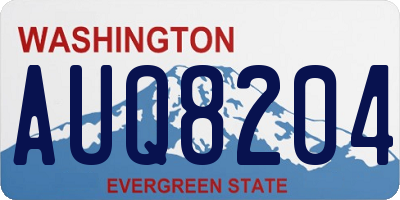 WA license plate AUQ8204