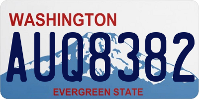 WA license plate AUQ8382