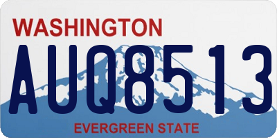 WA license plate AUQ8513