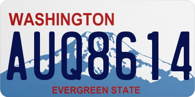WA license plate AUQ8614
