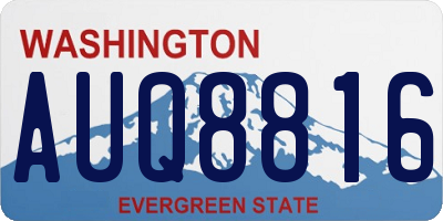 WA license plate AUQ8816