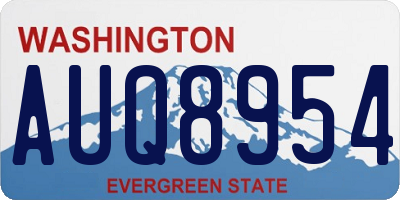 WA license plate AUQ8954