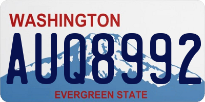 WA license plate AUQ8992