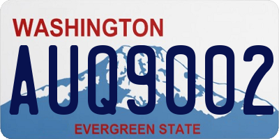 WA license plate AUQ9002