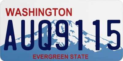 WA license plate AUQ9115