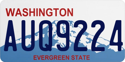WA license plate AUQ9224