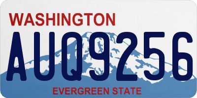 WA license plate AUQ9256