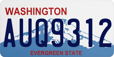 WA license plate AUQ9312