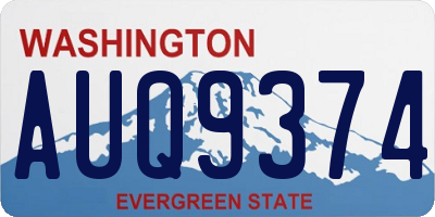 WA license plate AUQ9374