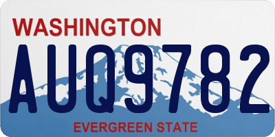 WA license plate AUQ9782