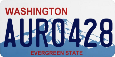 WA license plate AUR0428