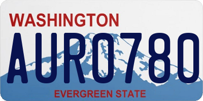 WA license plate AUR0780