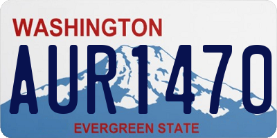 WA license plate AUR1470