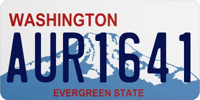 WA license plate AUR1641