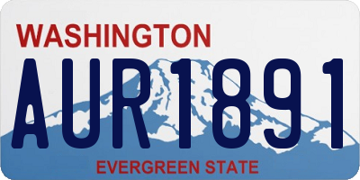 WA license plate AUR1891