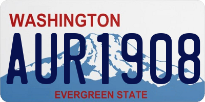 WA license plate AUR1908