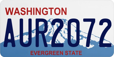WA license plate AUR2072