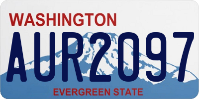 WA license plate AUR2097