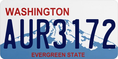 WA license plate AUR3172