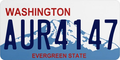 WA license plate AUR4147