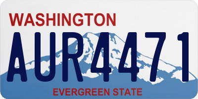 WA license plate AUR4471