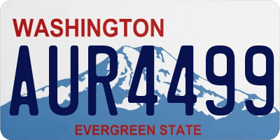WA license plate AUR4499