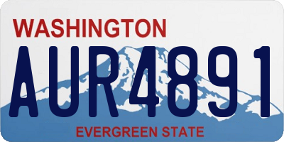 WA license plate AUR4891