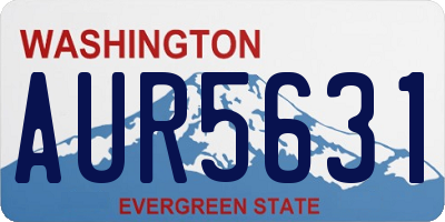 WA license plate AUR5631