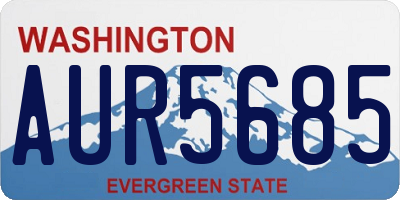 WA license plate AUR5685