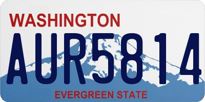 WA license plate AUR5814