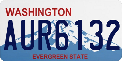WA license plate AUR6132