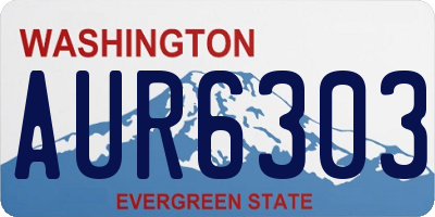 WA license plate AUR6303
