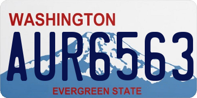 WA license plate AUR6563