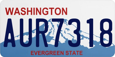 WA license plate AUR7318