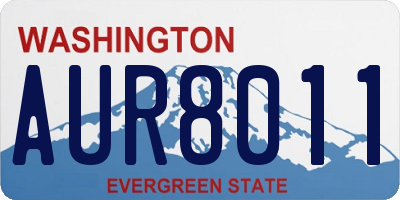 WA license plate AUR8011