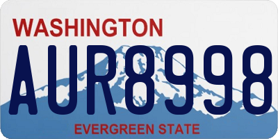 WA license plate AUR8998