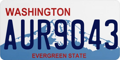 WA license plate AUR9043