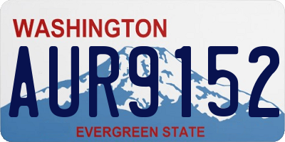 WA license plate AUR9152