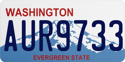 WA license plate AUR9733