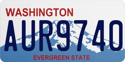 WA license plate AUR9740