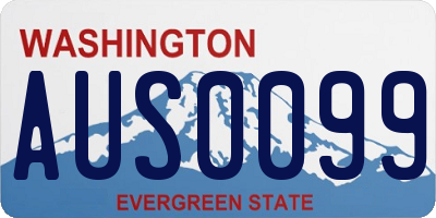 WA license plate AUS0099