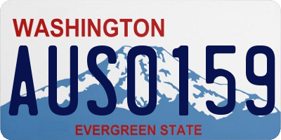 WA license plate AUS0159